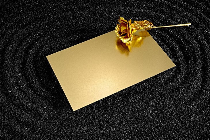 Vibration mirror Gold Stainless Steel Sheet